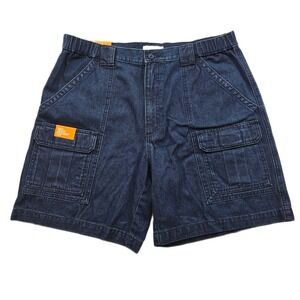 Savane Denim Hiking Shorts Mens 36 Blue Jean Cotton Cargo Tech Pocket NEW